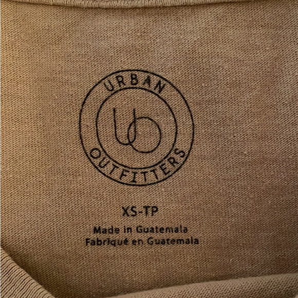 Urban Outfitters Cropped Tan T-Shirt - Picture 2 of 2